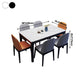 Rectangle Dining Site Table Midcentury Style Stone Dining Room Collection for Indoor Clearhalo ' dining_table' 'Dining Tables & Seating' 'Dining Tables' 'furn' 'furn_dining_table' 'Furniture' 'furniture_dining_table' 'Kitchen & Dining Furniture' 'kitchen&dining_furn' 'kitchen' 'kitchen_dining_table' 1200x1200_c8f7385e-3066-48a0-8e9f-e7931f30e3a4