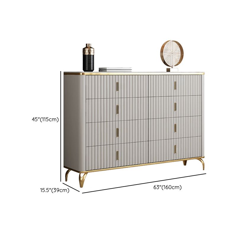Contemporary Glam Combo Dresser Horizontal Storage Chest Dresser for Home Office Clearhalo 'Bedroom Furniture' 'Dressers & Chests' 'dressers_chests' 'furn' 'furn_dressers_chests' 'Furniture' 1200x1200_c8f7e718-f477-401a-a936-f12e7e6e63dc