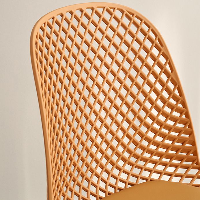 Sillas de comedor de estilo contemporáneo sillas sin brazos con patas de plástico para el hogar