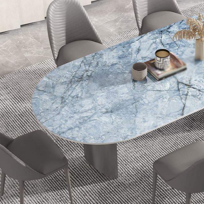 Contemporary 1/3/4/5/7 Pieces Dining Set Oval Shape Dining Room Table Set Clearhalo 'Dining Room Sets' 'Dining Tables & Seating' 'dining_room_set' 'furn' 'furn_dining_room_set' 'Furniture' 'furniture_dining_room_set' 'Kitchen & Dining Furniture' 'kitchen&dining_furn' 'kitchen' 1200x1200_c8f953d0-8c03-45ed-90d0-6b81a60c7ffc