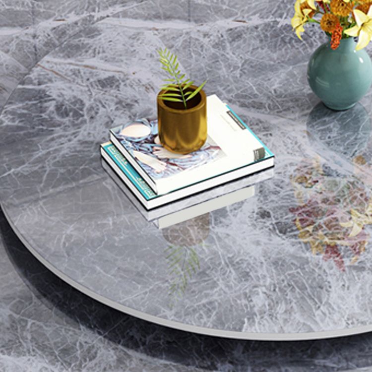 Round Stone Turntable Table Minimalist Furniture with Pedestal Base Clearhalo 'Dining Tables & Seating' 'Dining Tables' 'dining_table' 'furn' 'furn_dining_table' 'Furniture' 'Kitchen & Dining Furniture' 1200x1200_c8fb4e7b-9494-4dd2-b142-ade2fe33481f