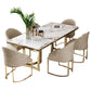 Metal Traditional Luxury Rectangle Table Sintered Stone Top Table for Dining Room Clearhalo ' dining_table' 'Dining Tables & Seating' 'Dining Tables' 'furn' 'furn_dining_table' 'Furniture' 'furniture_dining_table' 'Kitchen & Dining Furniture' 'kitchen&dining_furn' 'kitchen' 'kitchen_dining_table' 1200x1200_c8fcdbc5-f410-4a65-afc7-d3b4f40c30a0
