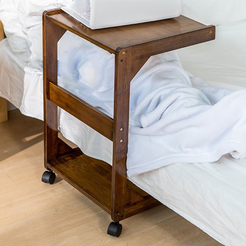 TABELLA DI NACCHIO/FINE DI LEGNO NATURALE 24,8 pollici H-SHELF COMPLETO COMPLETO CON I CAPERSO