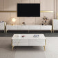 Glam Stone TV Stand White TV Media Stand with Drawers for Living Room Clearhalo 'furn' 'furn_tv_stands_entertainment_centers' 'Furniture' 'Living Room Furniture' 'TV Stands & Entertainment Centers' 'TV Stands & Media Storage Furniture' 'tv_stands_entertainment_centers' 1200x1200_c8fe5937-3945-4ad9-a04f-a1a17992b662