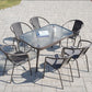 Modern Indoor-Outdoor Chair Metal Frame Stacking Dining Arm Chair