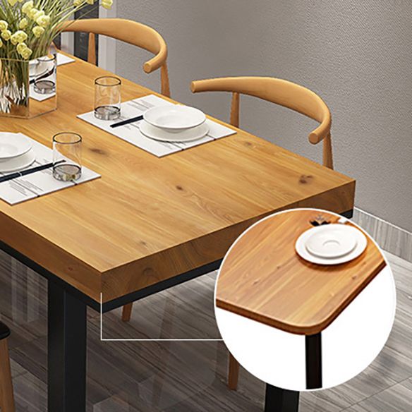 Rectangle Industrial Style Solid Wood Dining Room Set with 4 Legs Table Dining Room Furniture Clearhalo 'Dining Room Sets' 'Dining Tables & Seating' 'dining_room_set' 'furn' 'furn_dining_room_set' 'Furniture' 'furniture_dining_room_set' 'Kitchen & Dining Furniture' 'kitchen&dining_furn' 'kitchen' 1200x1200_c8ff5dbd-77b9-43ff-902d-de17ad75529c