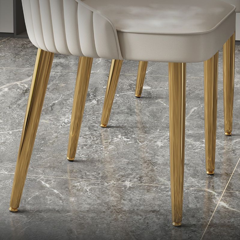 Glam Style Side Chair Leather Parsons Back Dining Chair for Home Clearhalo 'Dining Chairs' 'Dining Tables & Seating' 'dining_chair' 'furn' 'furn_dining_chair' 'Furniture' 'Kitchen & Dining Furniture' 1200x1200_c8ff625c-0680-484b-aeb5-4b6b8348a4bd