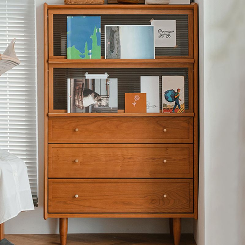 Scandinavian Pine Display Stand Glass Doors Buffet Cabinet with Doors Clearhalo 'Display & China Cabinets' 'display_china_cabinets' 'furn' 'furn_display_china_cabinets' 'Furniture' 'Kitchen & Dining Furniture' 1200x1200_c8fff0e6-136b-43b6-8509-a13be98005df