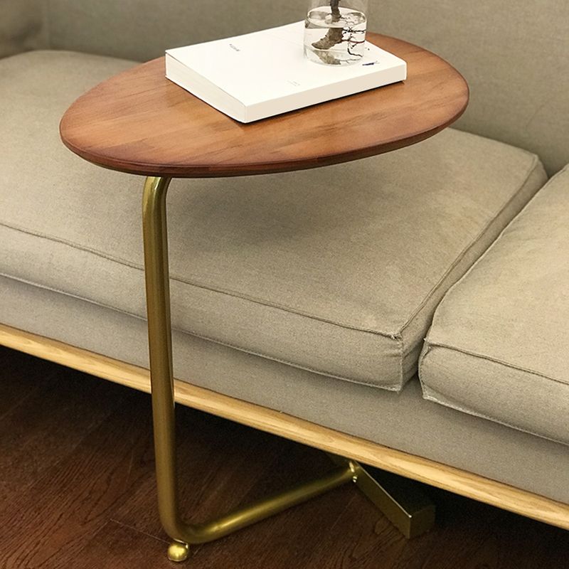 リビングルーム用のモダンなCコーナーテーブルソリッドウッドサイドエンドテーブル