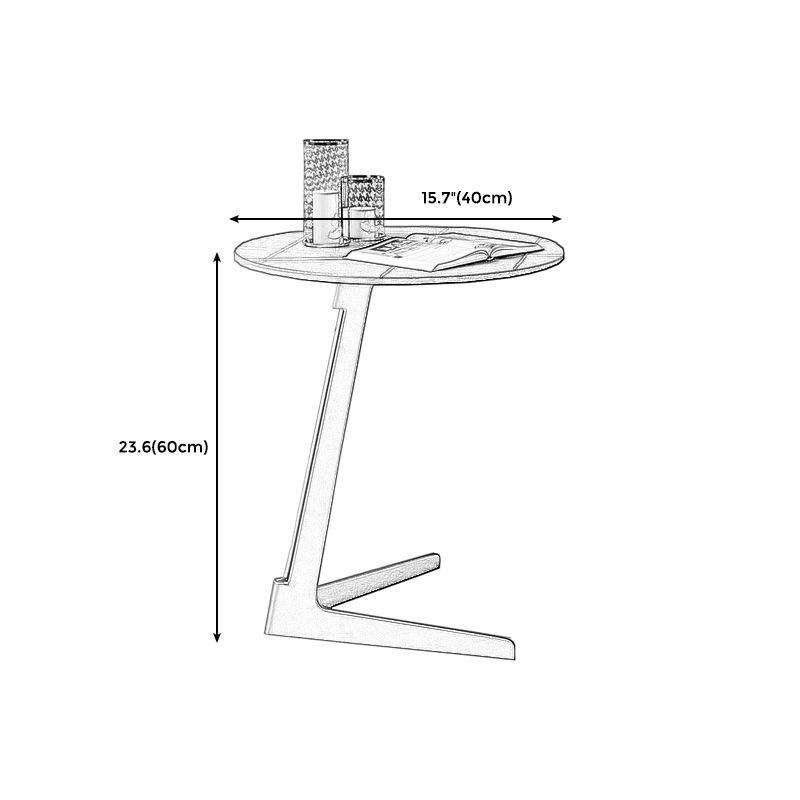 18-inch Pedestal End Table Modern Marble Top Side Table for Living Room Clearhalo 'Coffee & Accent Tables' 'End & Side Tables' 'end_side_table' 'Furniture' 'furniture_end_side_table' 'Living Room Furniture' 1200x1200_c900fd17-9c6a-4000-bb4d-886f8e29122f