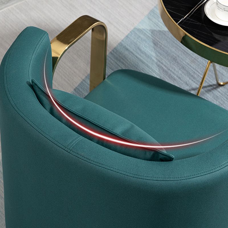 Glam Armrest Backrest Cushion Chair with Metal Legs for Balcony Clearhalo 'Dining Chairs' 'Dining Tables & Seating' 'dining_chair' 'furn' 'furn_dining_chair' 'Furniture' 'Kitchen & Dining Furniture' 1200x1200_c9015a1a-5a41-4f58-8b55-92bfc2057c3b