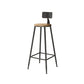 Tavolo da bar in stile industriale Set da bancone in legno massello rettangolare da 1/7 pezzi