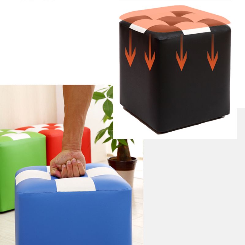 Purple Modern Pouf Leather Check Print Pouf for Drawing Room Clearhalo 'furn' 'furn_ottomans_poufs' 'Furniture' 'Living Room Furniture' 'Ottomans & Poufs' 'ottomans_poufs' 1200x1200_c901f798-8f32-413d-9abf-40f5a7f03d8e