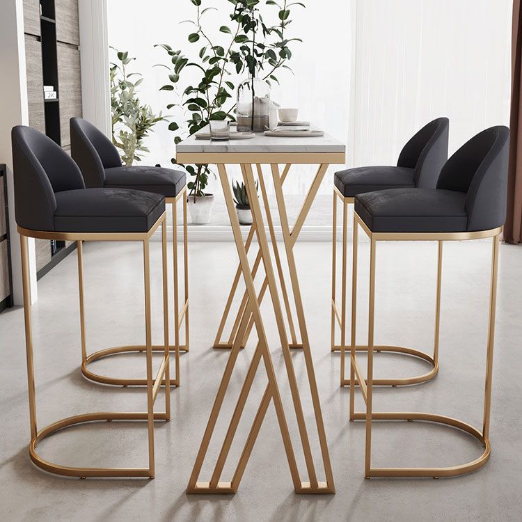 Luxurious Rectangular Pub Table Set 1/2/5 Pieces Artificial Marble Counter Table Set Clearhalo 'Bar Furniture' 'furn' 'furn_home_bar_bar_sets' 'Furniture' 'Home Bars & Bar Sets' 'home_bar_bar_sets' 'Kitchen & Dining Furniture' 1200x1200_c90516f6-a0de-42a3-b36f-f124f08a0cad
