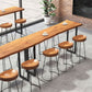 Modern Bar-height Table Solid Wood Top Pub Table with Black Metal Base Clearhalo 'Bar Furniture' 'Bar Tables' 'bar_tables' 'furn' 'furn_bar_tables' 'Furniture' 'Kitchen & Dining Furniture' 1200x1200_c905cb3a-319e-4d55-a5c0-469f1a1c997d