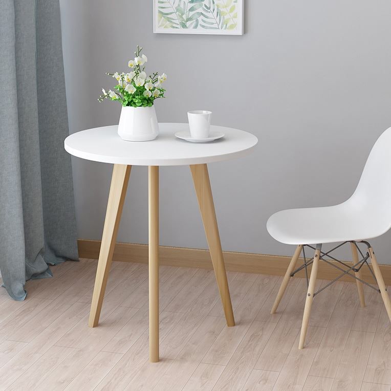 Tavolo da estremità laterale in stile contemporaneo a 3 gambe rotonde divano tavolo accento laterale