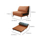 Eigentijdse faux lederen bankbed cabrioloin armless banks sofa bed