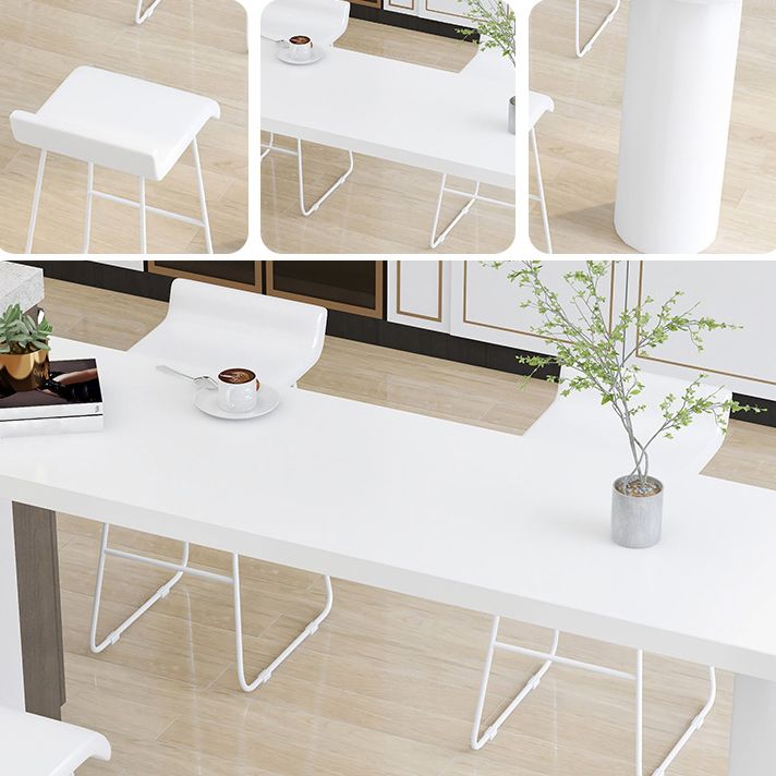 Moderne 1/2/5-delige bartafelset rechthoekige bartafel met hoge krukken voor thuis