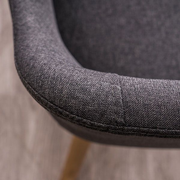 Scandinavian Upholstered Home Arm Chair Solid Back Matte Finish Dining Chair Clearhalo 'Dining Chairs' 'Dining Tables & Seating' 'dining_chair' 'Furniture' 'furniture_dining_chair' 'Kitchen & Dining Furniture' 1200x1200_c90b4734-90ab-450c-a107-ccbac751e93d
