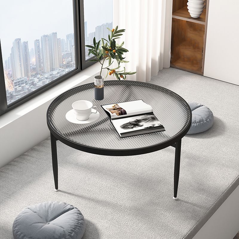 Iron 3 Legs Rectangle Cocktail Table Round Glass Top Coffee Table Clearhalo 'Coffee & Accent Tables' 'Coffee Tables' 'coffee_tables' 'furn' 'furn_coffee_tables' 'Furniture' 'Living Room Furniture' 1200x1200_c90cdee0-011c-4a3c-ac12-bf9e2bf6acf0