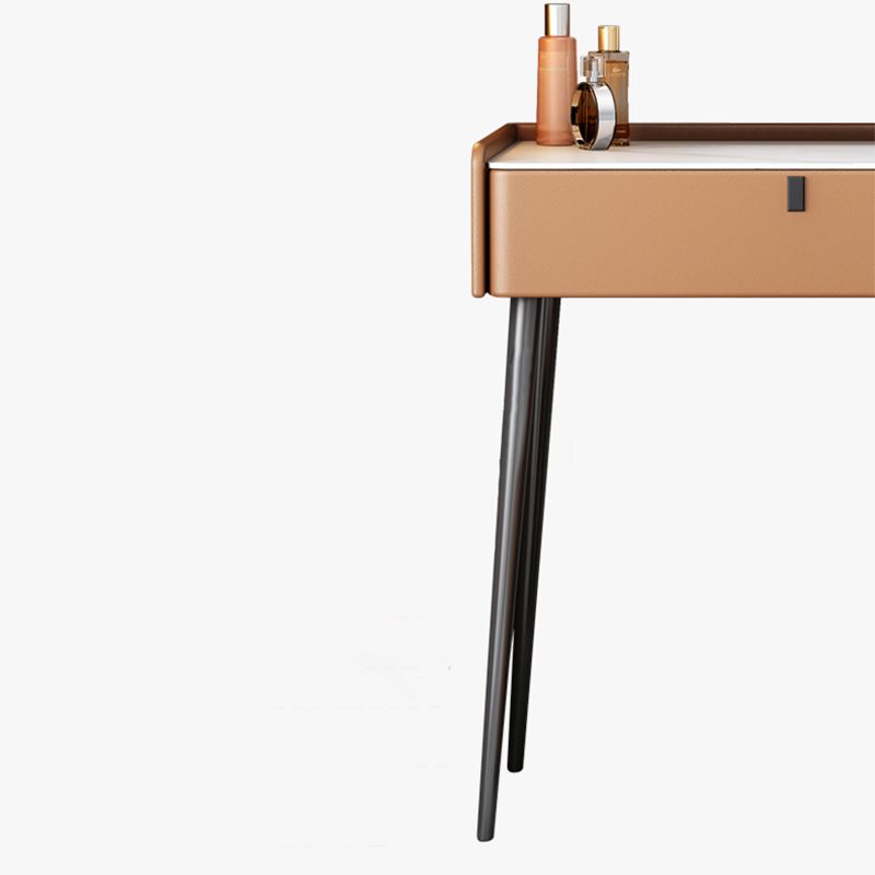 1/3の引き出し、23.62 "/27.56"スツールと鏡でセットされた幅の虚栄心、茶色