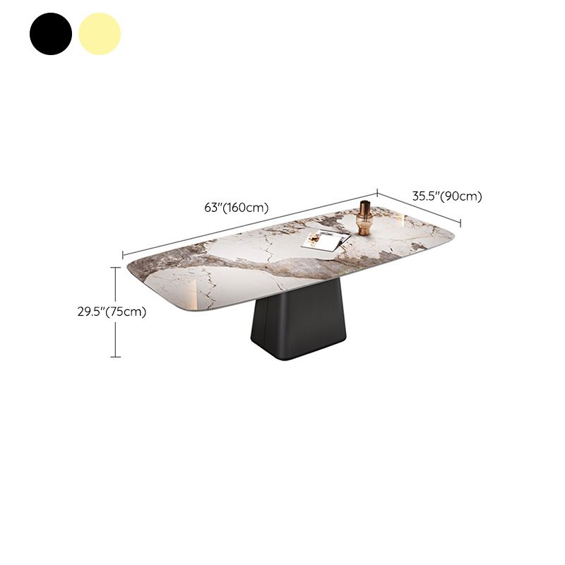 Modern Dining Rectangle Table Dining Stone Table for Home Use Clearhalo 'Dining Tables & Seating' 'Dining Tables' 'dining_table' 'furn' 'furn_dining_table' 'Furniture' 'Kitchen & Dining Furniture' 1200x1200_c90d2674-b6fe-4e7a-ade4-d4deb869da8e