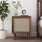 Modern Rattan Nightstand Lower Shelf Bedside Cabinet with Door for Bedroom Clearhalo 'Bedroom Furniture' 'furn' 'furn_night_stand' 'Furniture' 'night_stand' 'Nightstands' 1200x1200_c90d8051-ec60-46f1-83c4-fada4f34961b