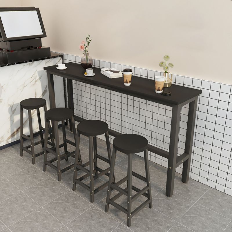 Industrial Rectangle Wood Counter Table 5 Pieces Bar Table Set for Cafe Clearhalo 'Bar Furniture' 'furn' 'furn_home_bar_bar_sets' 'Furniture' 'Home Bars & Bar Sets' 'home_bar_bar_sets' 'Kitchen & Dining Furniture' 1200x1200_c90deba7-2e7c-46d5-84e3-23bf7609d849
