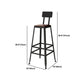 Set tavolo da bar moderno da 1/7 pezzi Tavolo da bancone rettangolare in legno di pino con sgabelli alti per bar