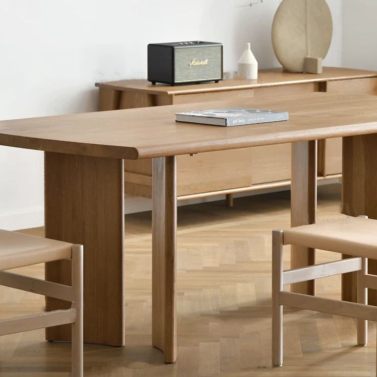Solid Wood Contemporary Rectangular Table Wood Top Table for Home Clearhalo ' dining_table' 'Dining Tables & Seating' 'Dining Tables' 'furn' 'furn_dining_table' 'Furniture' 'furniture_dining_table' 'Kitchen & Dining Furniture' 'kitchen&dining_furn' 'kitchen' 'kitchen_dining_table' 1200x1200_c911c30d-3fe1-4690-9ea3-5a1e44f06d70