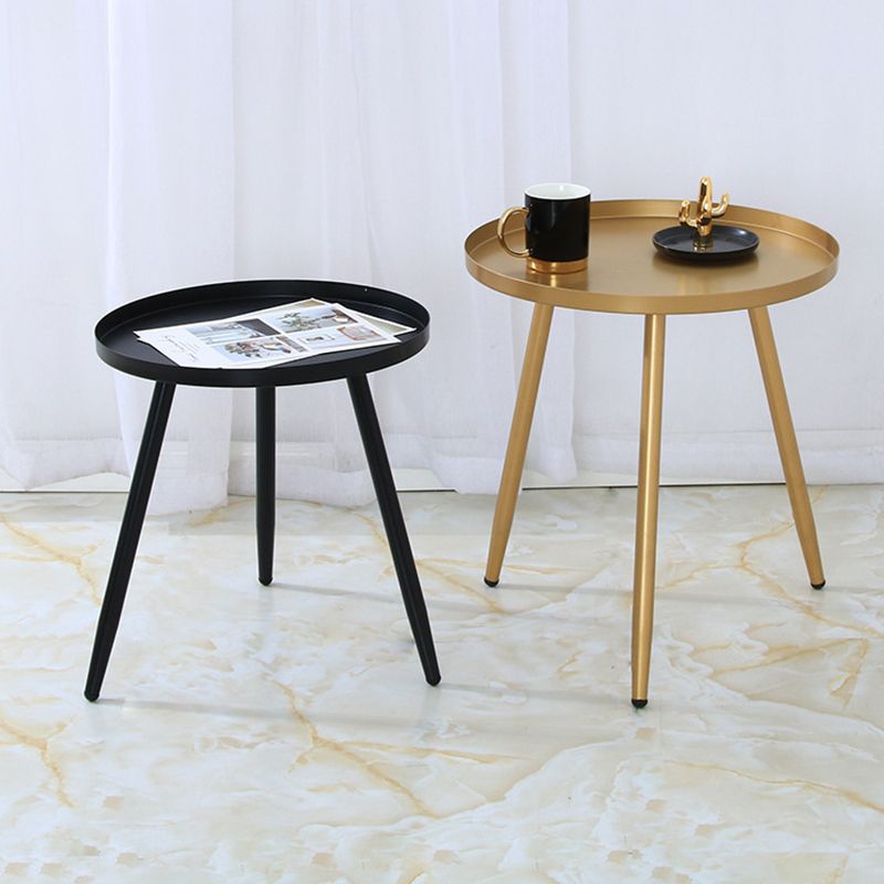3 Legs Base Design Cocktail Table Multi-color Selection of Metal Round Coffee Table