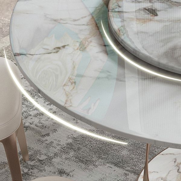 1/4/5/7 Pieces Stainless Steel Dining Table Set with Sintered Stone Top Modern Dinette Set Clearhalo 'Dining Room Sets' 'Dining Tables & Seating' 'dining_room_set' 'furn' 'furn_dining_room_set' 'Furniture' 'furniture_dining_room_set' 'Kitchen & Dining Furniture' 'kitchen&dining_furn' 'kitchen' 1200x1200_c9123fb2-f932-4a43-b144-a1509aaf962b