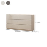 Modern Horizontal Storage Chest with 6 Soft-Close Drawers for Home