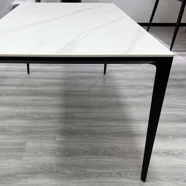 Mesa de comedor moderna medieval de piedra, mesa de comedor de 4 patas para cocina