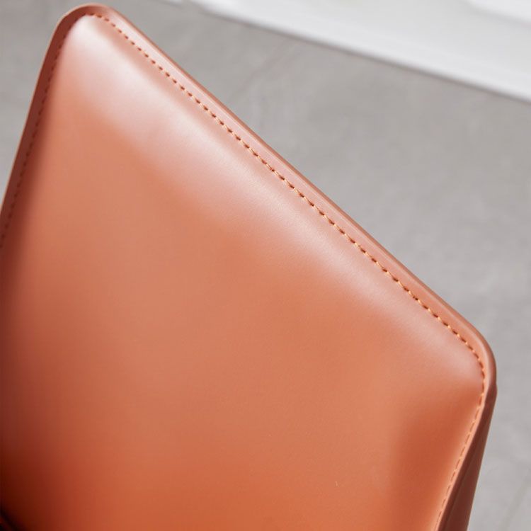 Metal Indoor Upholstered Side Chair Matte Finish Faux Leather Solid Back Dining Chair Clearhalo 'Dining Chairs' 'Dining Tables & Seating' 'dining_chair' 'furn' 'furn_dining_chair' 'Furniture' 'Kitchen & Dining Furniture' 1200x1200_c91780e8-2684-4556-94e4-234975d5904c