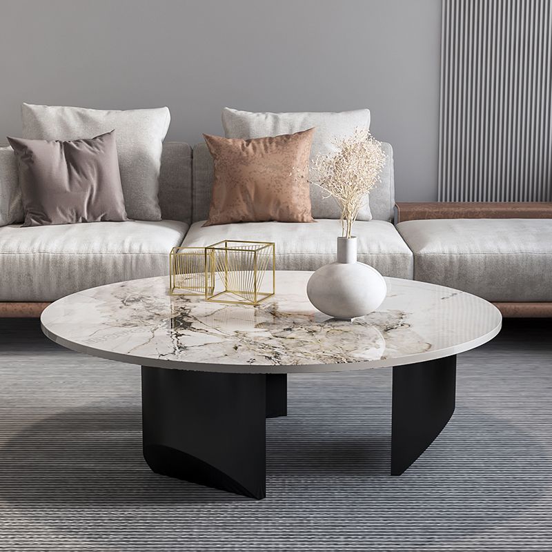 Modern Coffee Table Slate Round Nesting Coffee Table Set with Black Legs Clearhalo 'Coffee & Accent Tables' 'Coffee Tables' 'coffee_tables' 'furn' 'furn_coffee_tables' 'Furniture' 'Living Room Furniture' 1200x1200_c917e9aa-8aa3-472b-acbb-8a5d468c5a1d