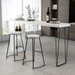 Industrial White Wood Bar Dining Table Stone Top Rectangle Indoor Bistro Table with Shelf Clearhalo 'Bar Furniture' 'Bar Tables' 'bar_tables' 'furn' 'furn_bar_tables' 'Furniture' 'furniture_bar_tables' 'Kitchen & Dining Furniture' 1200x1200_c91a676b-1e39-41f1-8830-2f3c3d09e413