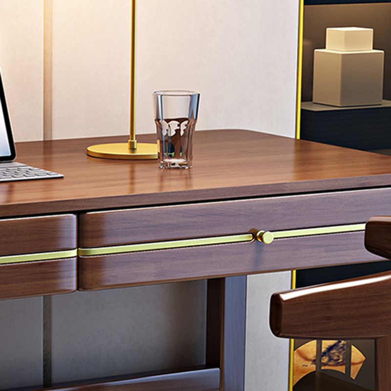 モダンなラバウッドライティングデスク23.6 "Wホームオフィスデスクマット仕上げ