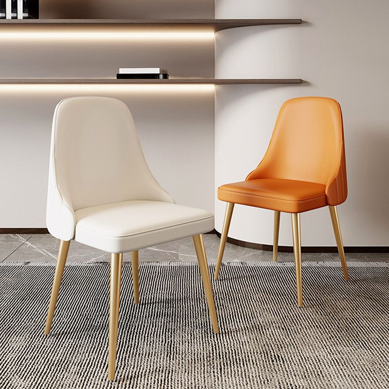 Chaise de bras sans bras moderne rembourrée Parsons Parsons Back Side Atty With Metal Base