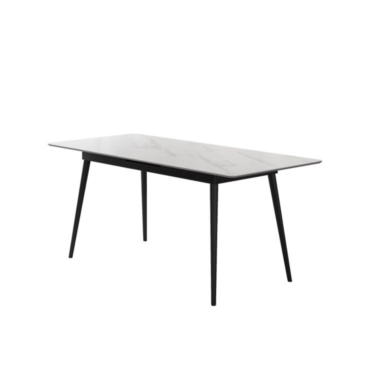 Rectangle Extendable Dining Table Modern Stone Top Dining Table Clearhalo 'Dining Tables & Seating' 'Dining Tables' 'dining_table' 'furn' 'furn_dining_table' 'Furniture' 'Kitchen & Dining Furniture' 1200x1200_c91e55ce-a1f5-4877-aeeb-94abf1529dc7