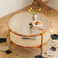 Contemporary 3/4 Legs Wooden with Storage Shelf Coffee Table Clearhalo 'Coffee & Accent Tables' 'Coffee Tables' 'coffee_tables' 'furn' 'furn_coffee_tables' 'Furniture' 'Living Room Furniture' 1200x1200_c91e9406-7948-49be-b006-edf0a601ccad