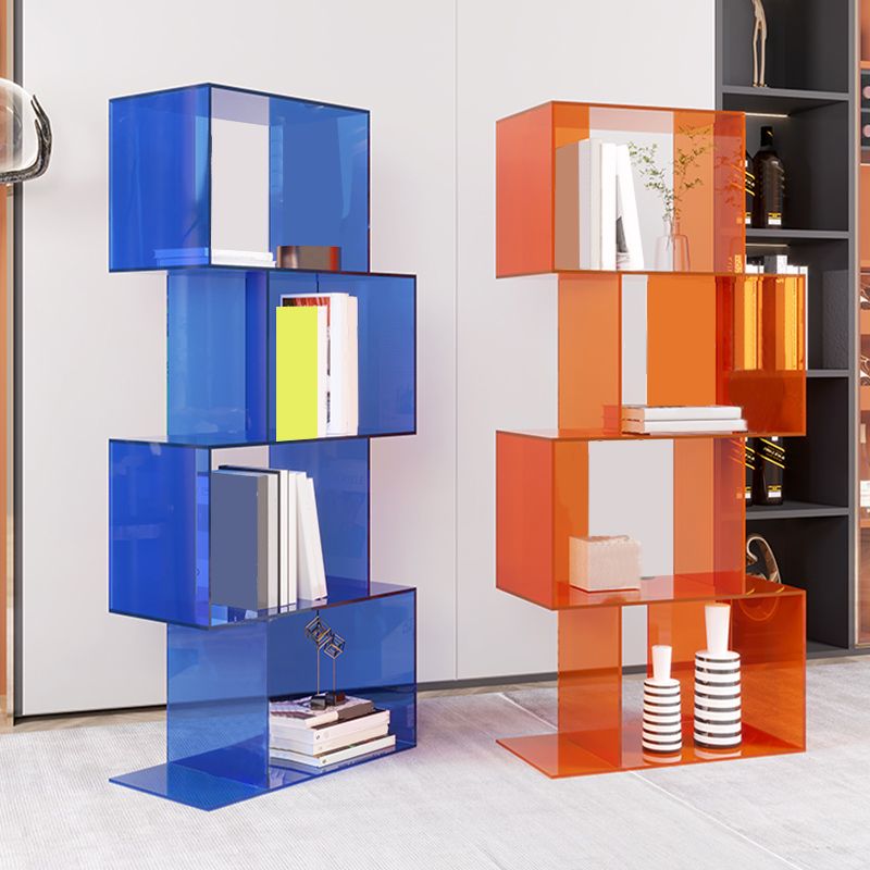 ACRYLIC Open Back Bookcase Scandinavian Standard Bookshelf con estantes