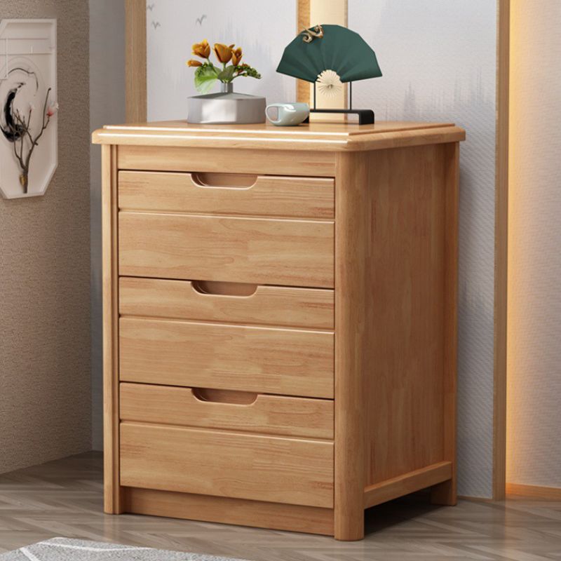 Rectángulo Cofre de acento de nogal marrón con cajones cofre moderno