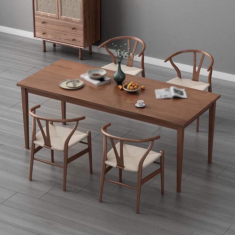 Modern 1/2/4/5 Pieces Rectangle Dining Set Solid Wood Kitchen Table with Chairs Clearhalo 'Dining Room Sets' 'Dining Tables & Seating' 'dining_room_set' 'furn' 'furn_dining_room_set' 'Furniture' 'furniture_dining_room_set' 'Kitchen & Dining Furniture' 'kitchen&dining_furn' 'kitchen' 1200x1200_c921769d-37fc-4d31-899e-d6edd15c6f5c