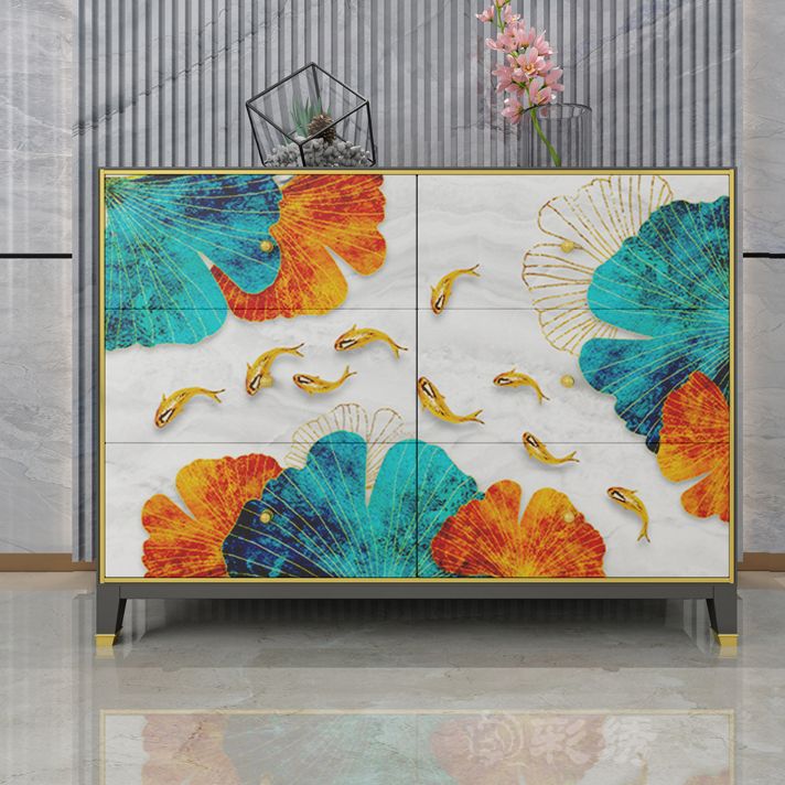 6-Drawer Engineered Wood Sideboard 47.5"L Modern Buffet for Living Room Clearhalo 'buffet_sideboard' 'Buffets & Sideboards' 'furn' 'furn_buffet_sideboard' 'Furniture' 'Kitchen & Dining Furniture' 1200x1200_c922c78e-dcfe-4f7d-8a97-98fe62b68546