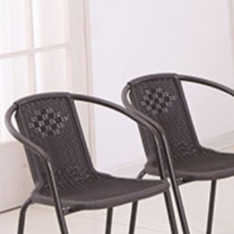 Metal Frame Dining Chair Modern Indoor-Outdoor Stacking Arm Chair