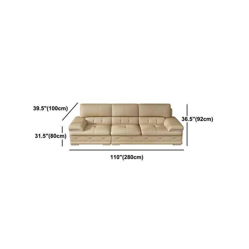 Upholstered Armrest Cushioned Back Sponge Padded Sofa Bed Grey/yellow Sofa Clearhalo 'furn' 'furn_sectionals' 'Furniture' 'Living Room Furniture' 'Sectionals' 1200x1200_c9238e5d-b8b2-43fc-92c5-39a1bc290ebe