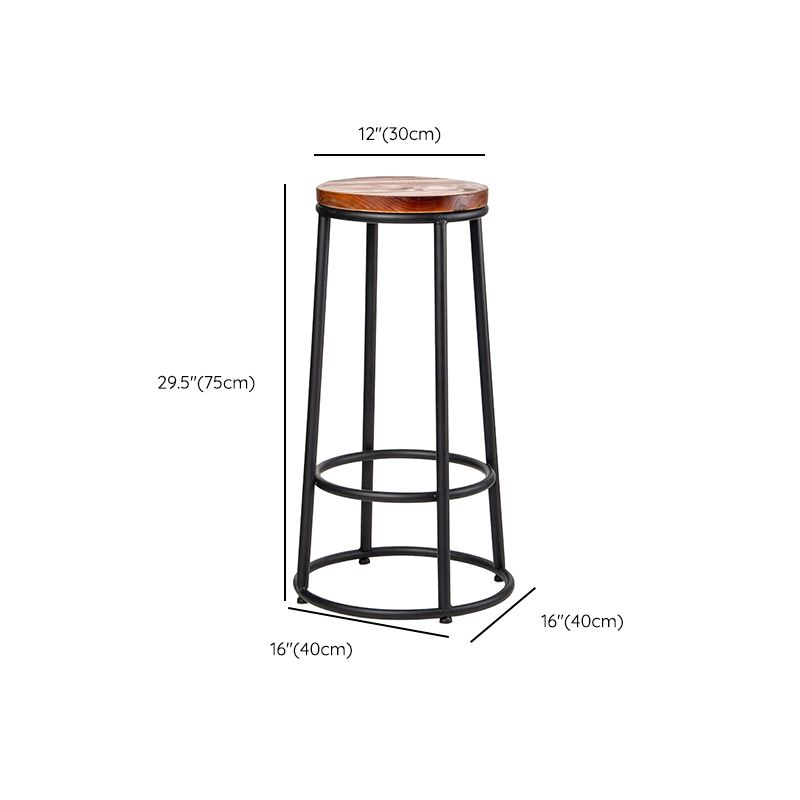 Contemporary Wood Counter Stools Metal Bar Stools for Home Use Clearhalo 'Bar Furniture' 'Bar Stools' 'bar_stools' 'furn' 'furn_bar_stools' 'Furniture' 'Kitchen & Dining Furniture' 1200x1200_c924b8db-5927-4bd3-87f6-19f3842d5415