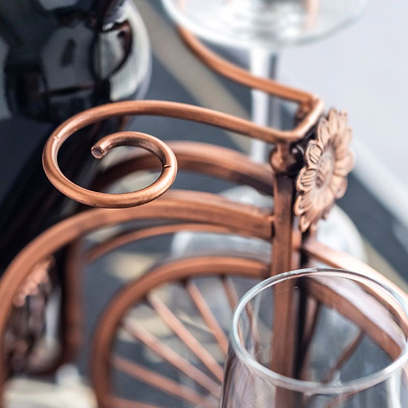 Glam Tabletop Wine Rack Metal Wine Bottle & Glass Rack for Living Room Clearhalo 'furn' 'furn_wine_racks' 'Furniture' 'Kitchen & Dining Furniture' 'Wine Racks' 'wine_racks' 1200x1200_c924bf92-f958-4c3b-b849-498ca2703b5b