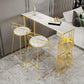 Glam Style 1/3 Pieces Bar Table Set Rectangle Stone Counter Table with Stools for Cafe Clearhalo 'Bar Furniture' 'furn' 'furn_home_bar_bar_sets' 'Furniture' 'Home Bars & Bar Sets' 'home_bar_bar_sets' 'Kitchen & Dining Furniture' 1200x1200_c92526e6-75c3-4bd3-b29d-8cdc2a49fe43